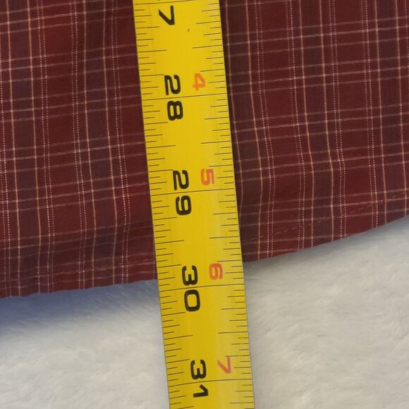 Dockers Mens XL Red Plaid Long Sleeve Button-Down Shirt Stain Defender - Picture 9 of 11